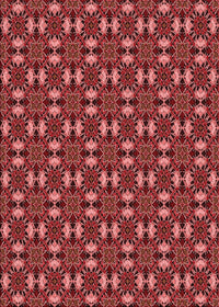Machine Washable Transitional Red Rug, wshpat3683rd