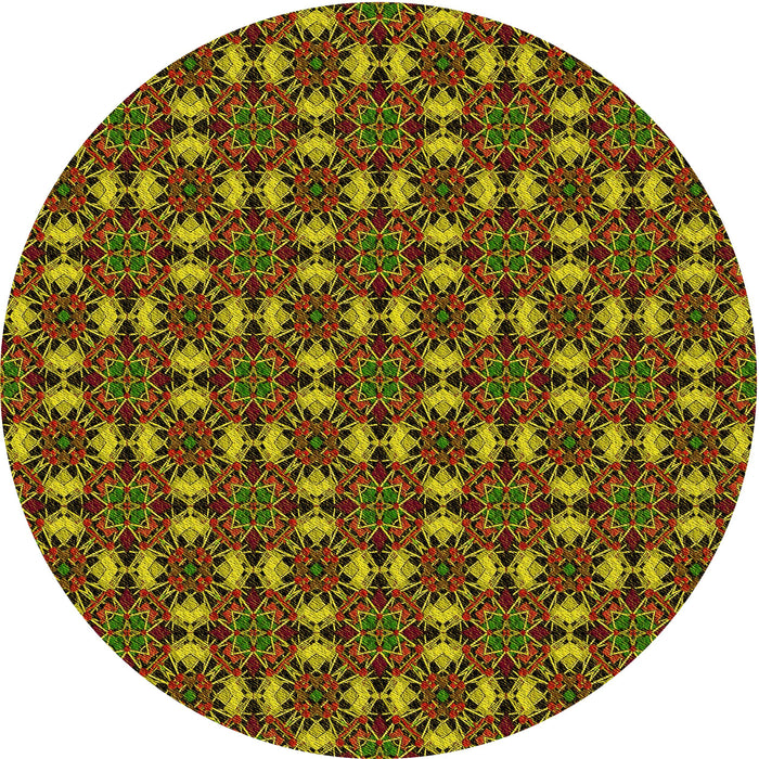 Square Patterned Brown Rug, pat3683yw