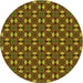 Square Patterned Brown Rug, pat3683yw