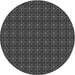 Square Patterned Charcoal Black Rug, pat3684gry