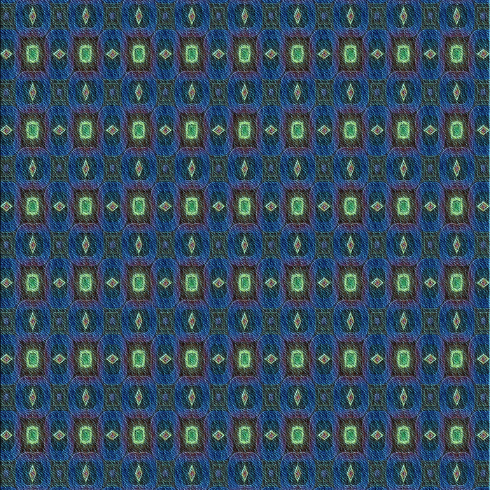 Patterned Deep-Sea Blue Rug, pat3684lblu