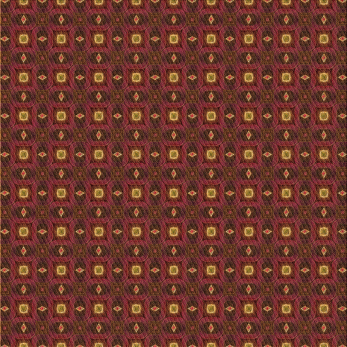 Round Patterned Mahogany Brown Rug, pat3684org