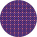 Square Patterned Dark Orchid Purple Rug, pat3684pur