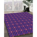 Patterned Dark Orchid Purple Rug in Family Room, pat3684pur