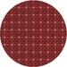 Square Patterned Cranberry Red Rug, pat3684rd