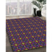 Patterned Mauve Taupe Purple Novelty Rug in Family Room, pat3684