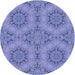 Square Patterned Denim Blue Rug, pat3685blu