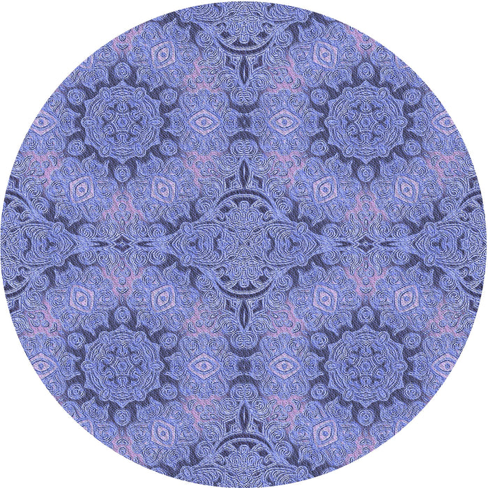 Square Machine Washable Transitional Denim Blue Rug in a Living Room, wshpat3685blu