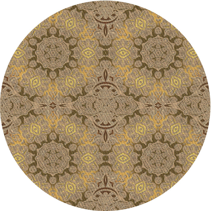 Square Machine Washable Transitional Red Brown Rug in a Living Room, wshpat3685brn