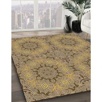 Patterned Red Brown Rug, pat3685brn