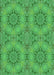 Machine Washable Transitional Neon Green Rug, wshpat3685grn