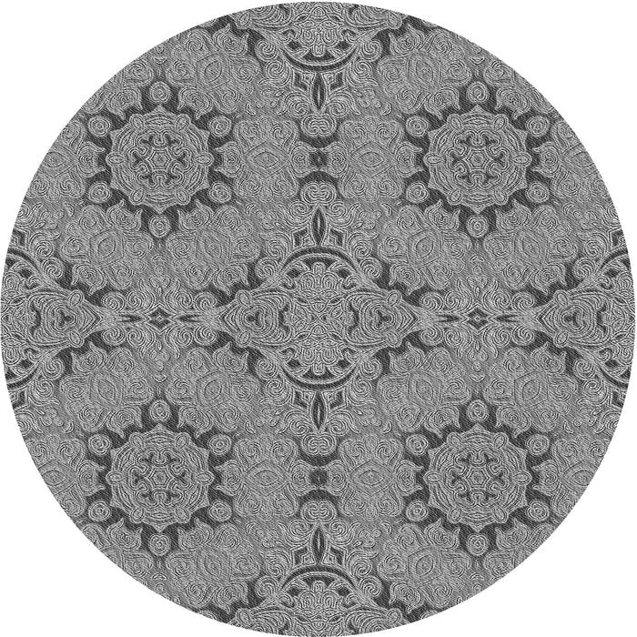 Square Machine Washable Transitional Carbon Gray Rug in a Living Room, wshpat3685gry