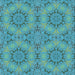 Round Machine Washable Transitional Dark Cyan Green Rug, wshpat3685lblu