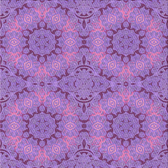 Round Machine Washable Transitional Dark Orchid Purple Rug, wshpat3685pur