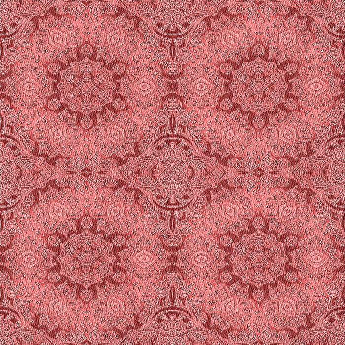 Round Machine Washable Transitional Red Rug, wshpat3685rd