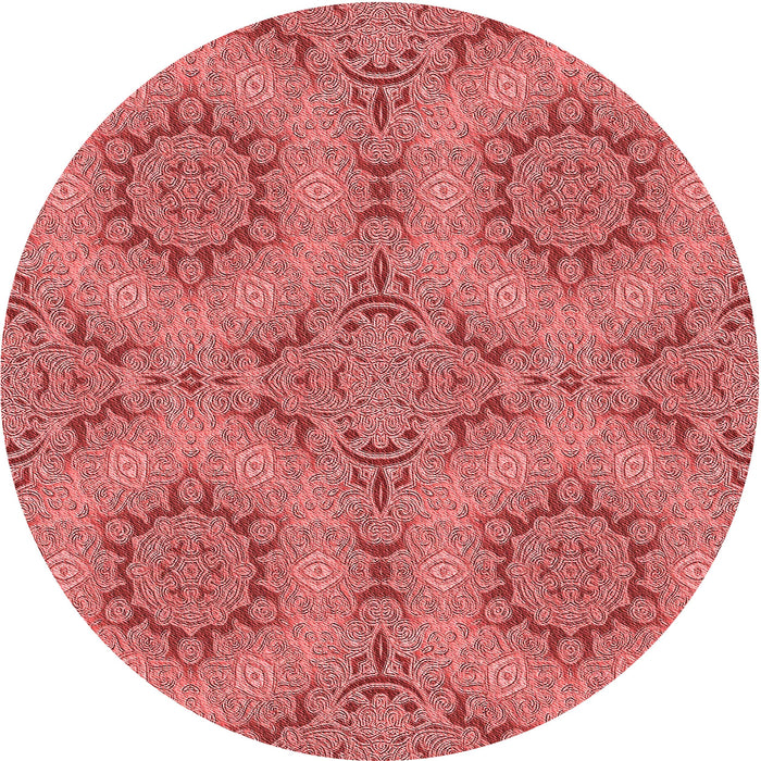 Square Patterned Red Rug, pat3685rd