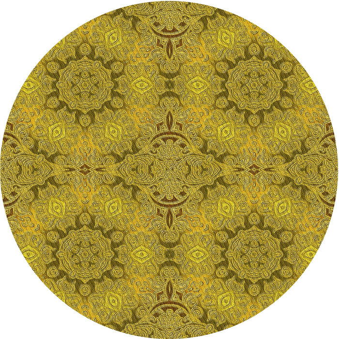 Square Patterned Dark Bisque Brown Rug, pat3685yw