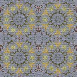 Square Patterned Pale Silver Gray Novelty Rug, pat3685