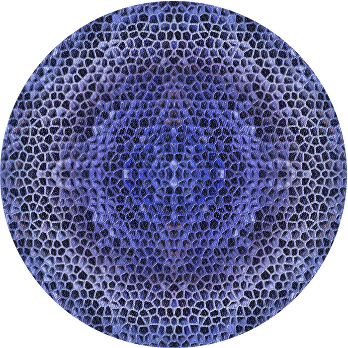 Square Patterned Light Slate Blue Rug, pat3686blu