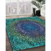 Machine Washable Transitional Deep-Sea Blue Rug in a Family Room, wshpat3686lblu