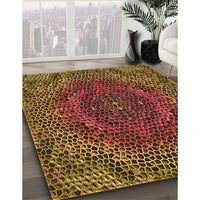 Patterned Cinnamon Brown Rug, pat3686org