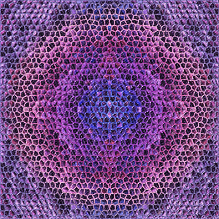 Round Machine Washable Transitional Purple Rug, wshpat3686pur