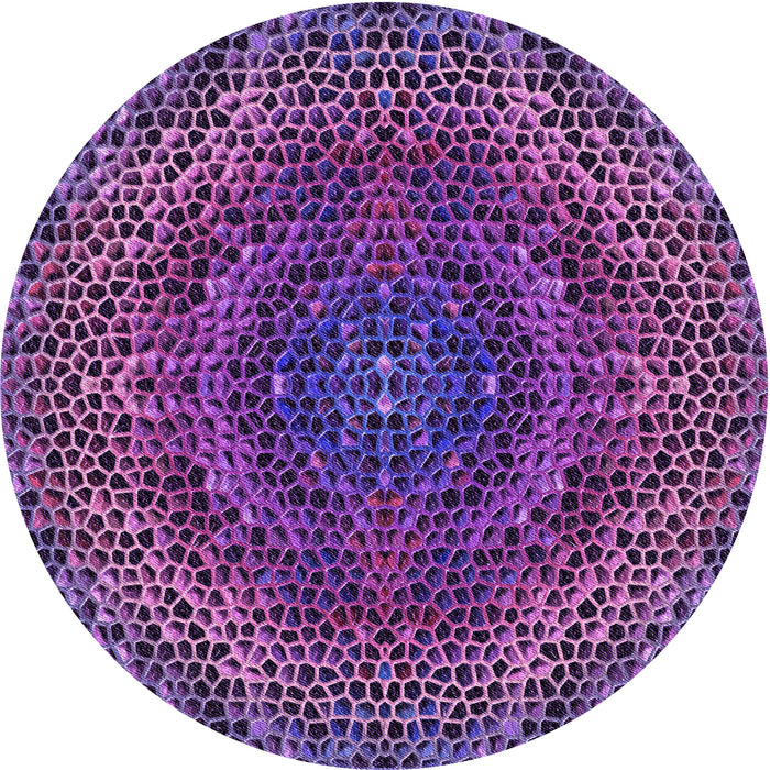 Square Patterned Purple Rug, pat3686pur