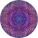 Square Patterned Purple Rug, pat3686pur