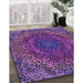 Patterned Purple Rug in Family Room, pat3686pur