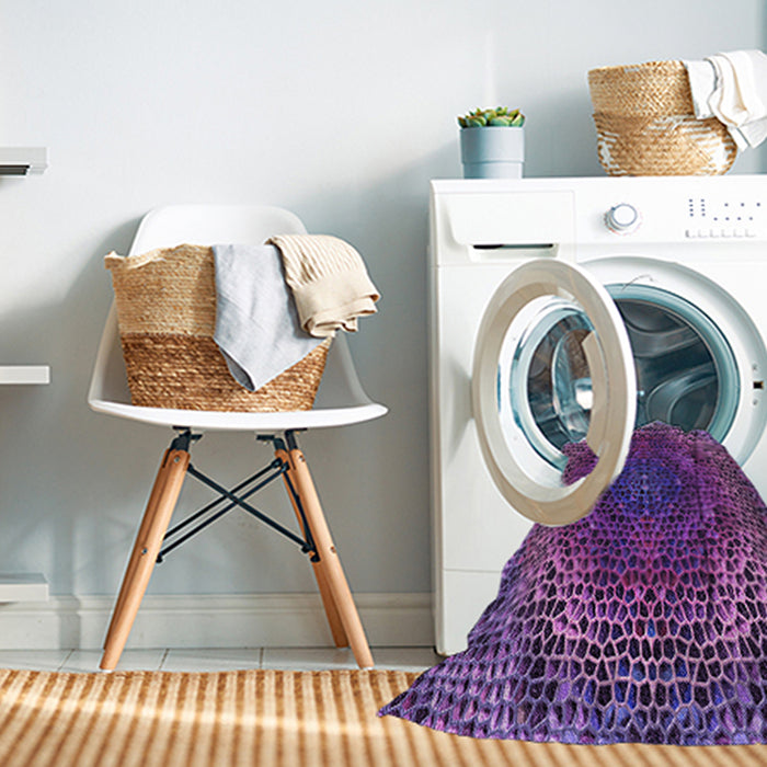 Machine Washable Transitional Purple Rug in a Washing Machine, wshpat3686pur