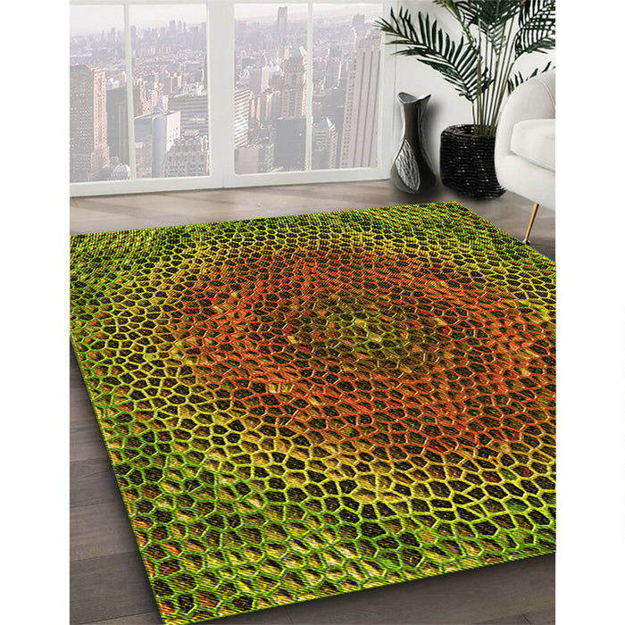 Machine Washable Transitional Night Red Rug in a Family Room, wshpat3686yw