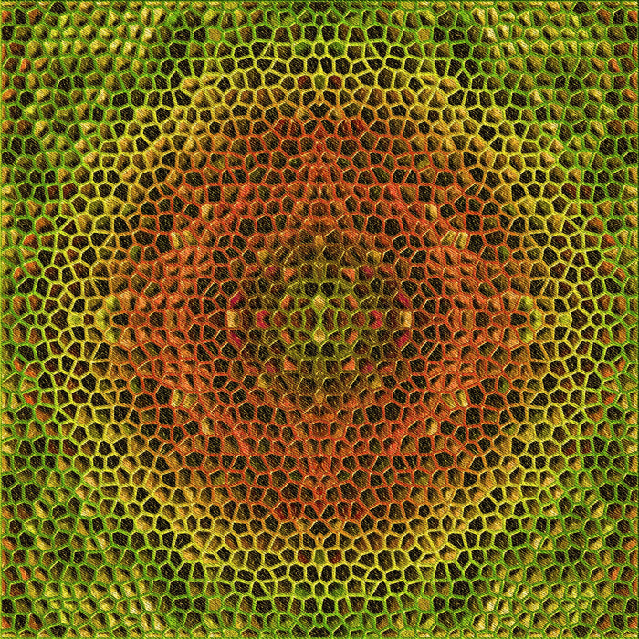 Round Patterned Red Rug, pat3686yw