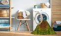 Machine Washable Transitional Night Red Rug in a Washing Machine, wshpat3686yw