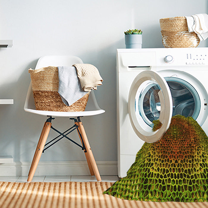 Machine Washable Transitional Night Red Rug in a Washing Machine, wshpat3686yw