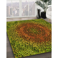 Patterned Red Rug, pat3686yw