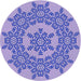 Square Patterned Mauve Purple Rug, pat3687blu