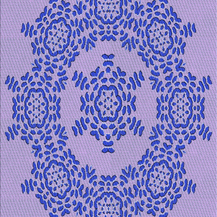 Machine Washable Transitional Mauve Purple Rug, wshpat3687blu