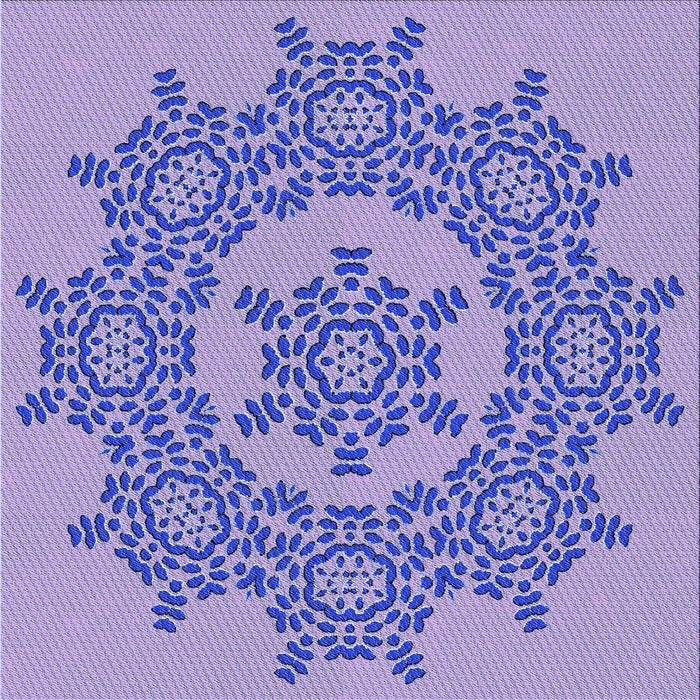 Round Patterned Mauve Purple Rug, pat3687blu