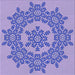 Round Patterned Mauve Purple Rug, pat3687blu