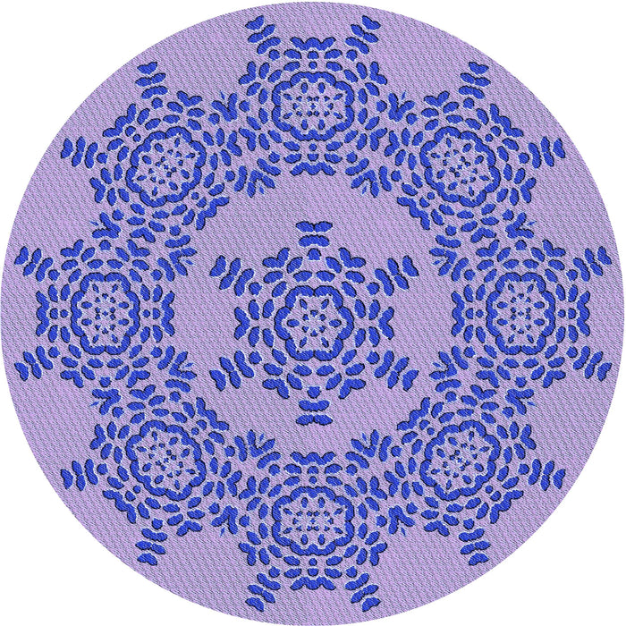 Square Machine Washable Transitional Mauve Purple Rug in a Living Room, wshpat3687blu