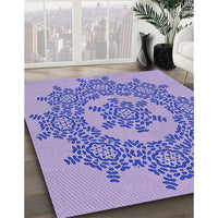 Patterned Mauve Purple Rug, pat3687blu