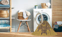 Machine Washable Transitional Sienna Brown Rug in a Washing Machine, wshpat3687brn