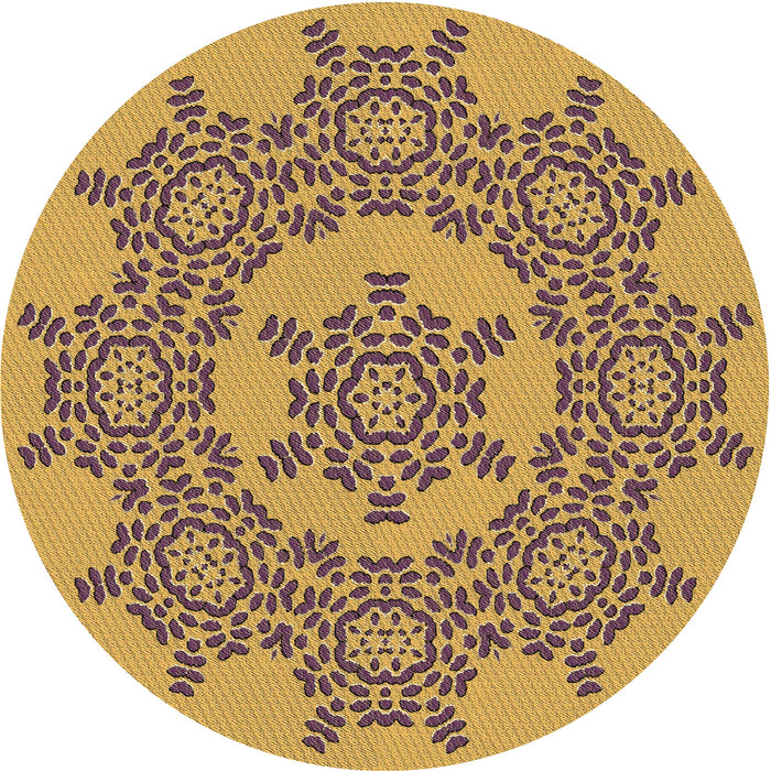 Square Patterned Sienna Brown Rug, pat3687brn