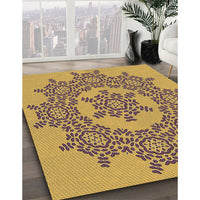 Patterned Sienna Brown Rug, pat3687brn