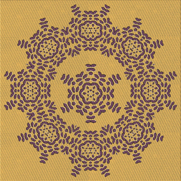 Round Patterned Sienna Brown Rug, pat3687brn