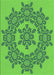 Patterned Emerald Green Rug, pat3687grn