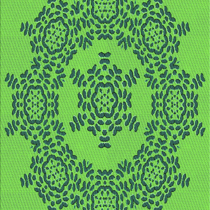 Patterned Emerald Green Rug, pat3687grn