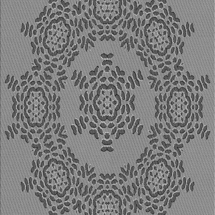 Machine Washable Transitional Carbon Gray Rug, wshpat3687gry