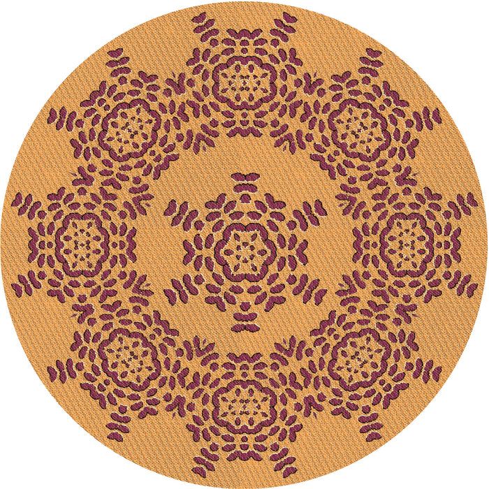 Square Patterned Red Rug, pat3687org