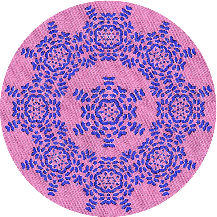 Square Patterned Violet Purple Rug, pat3687pur